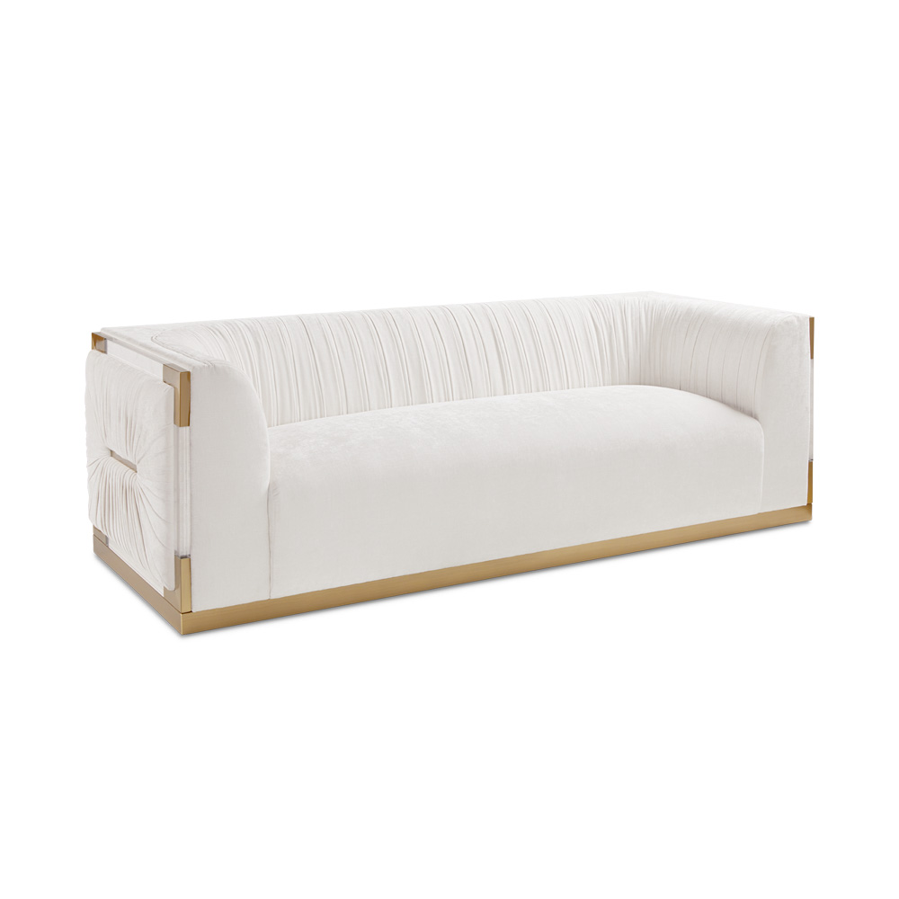 Paloma Gold Sofa: Contessa Vanilla